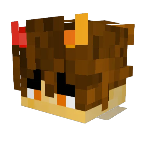 MCpringpring Minecraft avatar head, 3D render