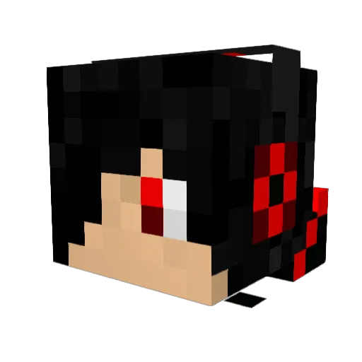 MCqieBC Minecraft avatar head, 3D render