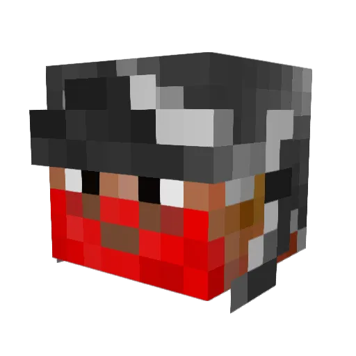 MCrom Minecraft avatar head, 3D render