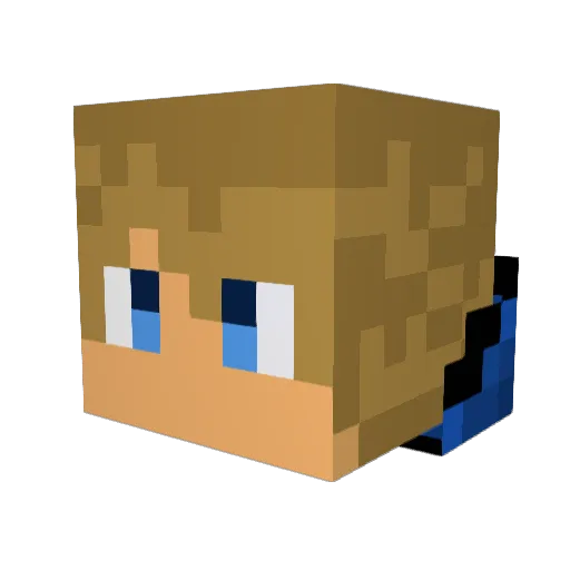 MCrunner09 Minecraft avatar head, 3D render