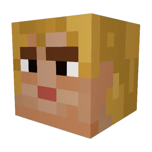 MCseri Minecraft avatar head, 3D render