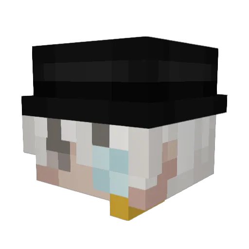 MCsizard Minecraft avatar head, 3D render