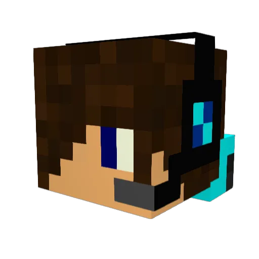 MCskelly Minecraft avatar head, 3D render