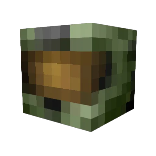 MCtimey Minecraft avatar head, 3D render
