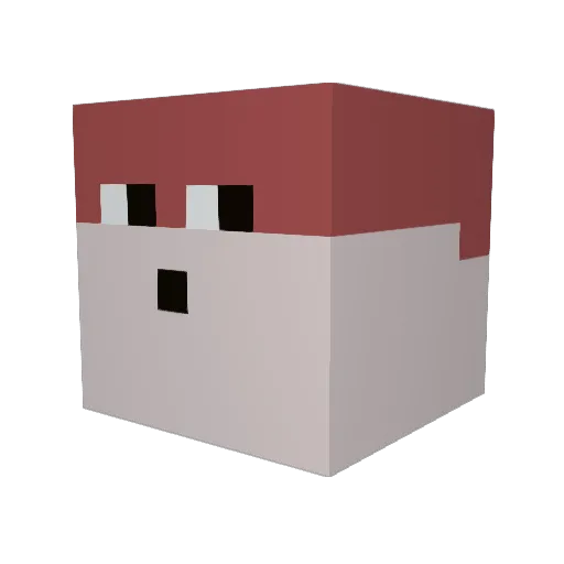 MCzaijian Minecraft avatar head, 3D render