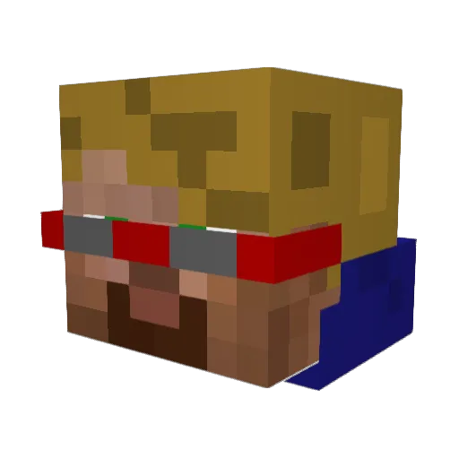 MCziko Minecraft avatar head, 3D render