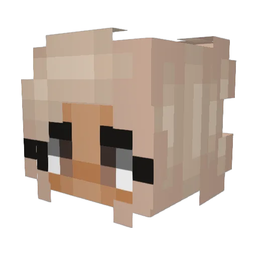 MD2X Minecraft avatar head, 3D render