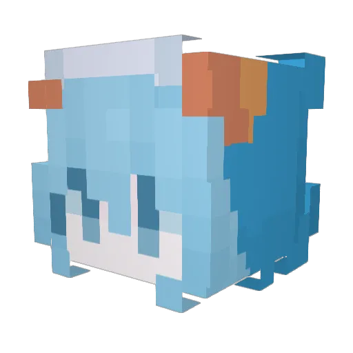 MDAH Minecraft avatar head, 3D render