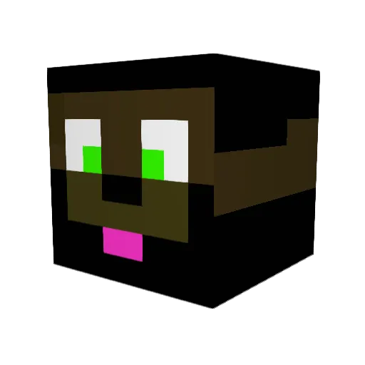 MDCMine Minecraft avatar head, 3D render