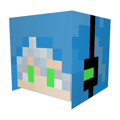 MDDyue Minecraft avatar head, 3D render