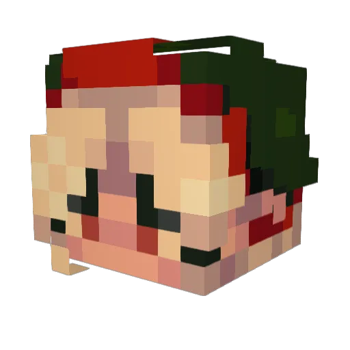 MDNSL Minecraft avatar head, 3D render
