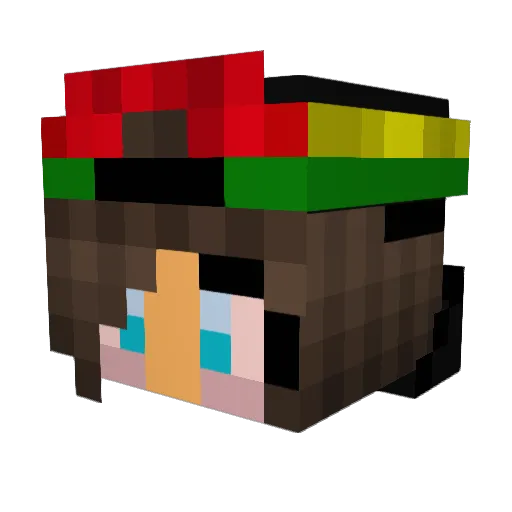 MDPmichi Minecraft avatar head, 3D render