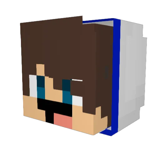 MDPotted Minecraft avatar head, 3D render