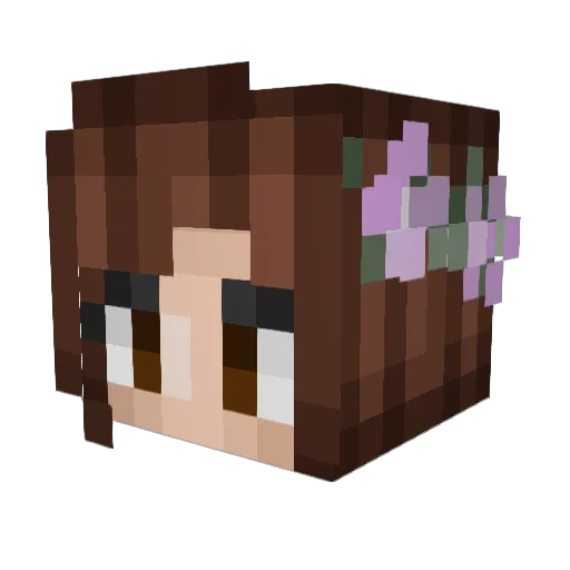 MDR0801 Minecraft avatar head, 3D render