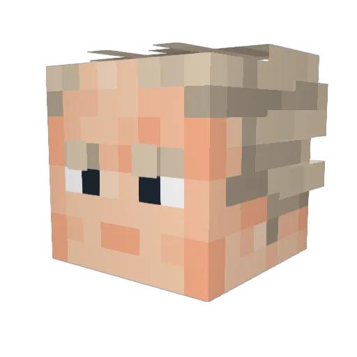MDRAether Minecraft avatar head, 3D render