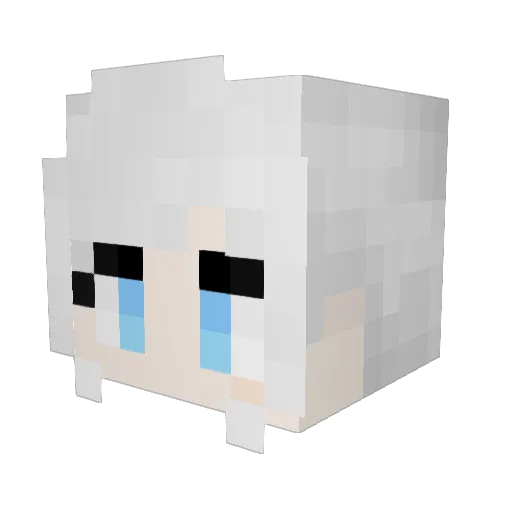 MDXLB Minecraft avatar head, 3D render