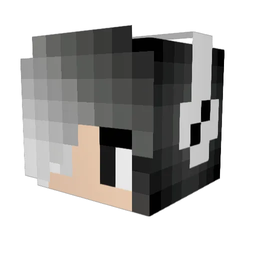 MDZ0027 Minecraft avatar head, 3D render