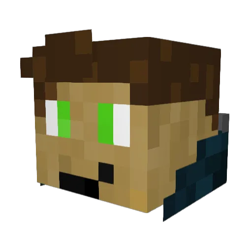 MDeBaruk Minecraft avatar head, 3D render