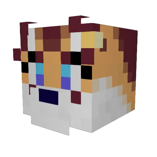MDigamma Minecraft avatar head, 3D render