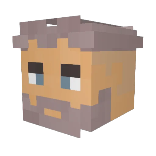 MDisr Minecraft avatar head, 3D render