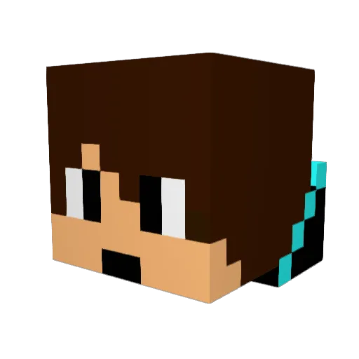 MDmaxx Minecraft avatar head, 3D render