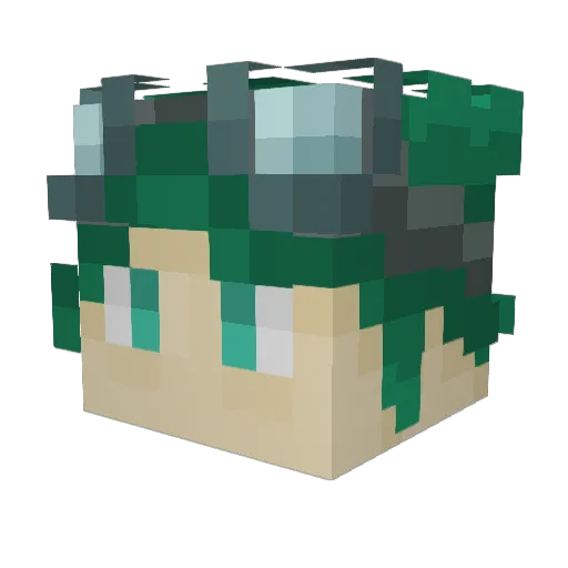 MDplayer Minecraft avatar head, 3D render