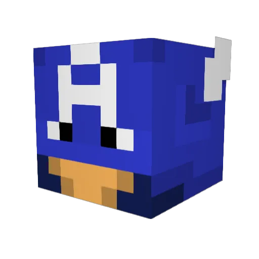 MDtemple Minecraft avatar head, 3D render