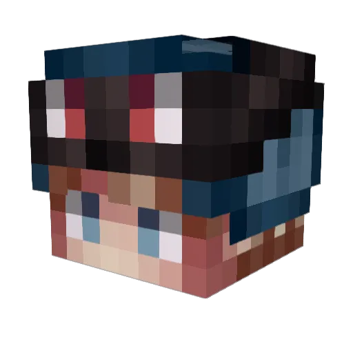 ME3D Minecraft avatar head, 3D render