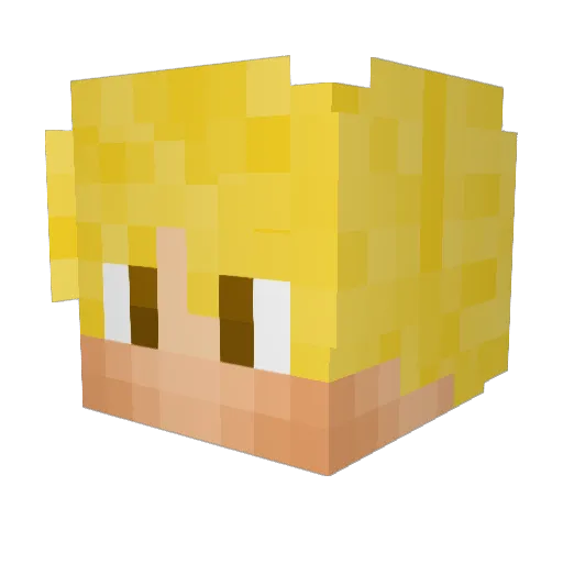 ME3SS Minecraft avatar head, 3D render