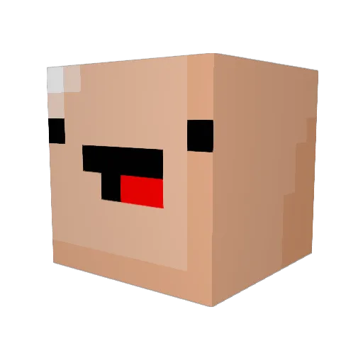 MEANGII Minecraft avatar head, 3D render
