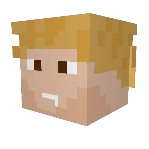 MEATBALLBEATS69 Minecraft avatar head, 3D render