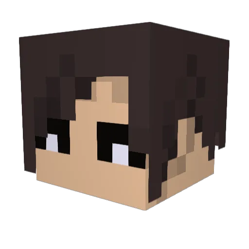 MEBAEsan Minecraft avatar head, 3D render