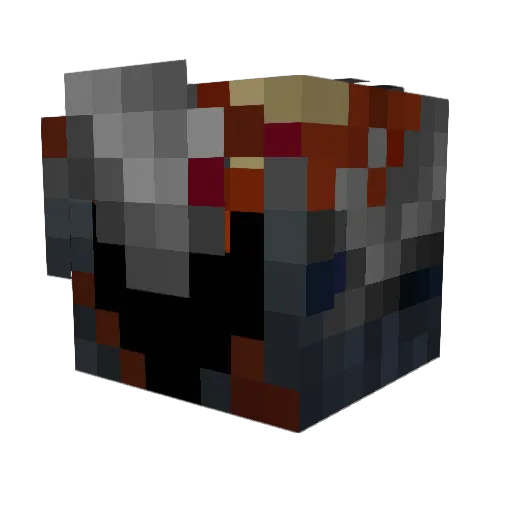 MEBIUSS Minecraft avatar head, 3D render