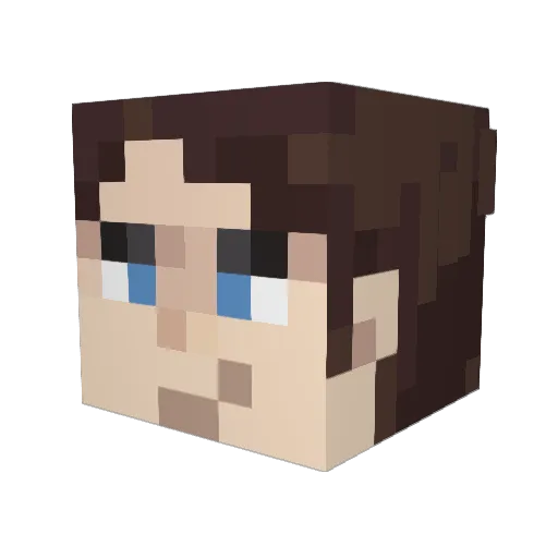 MECK4546 Minecraft avatar head, 3D render
