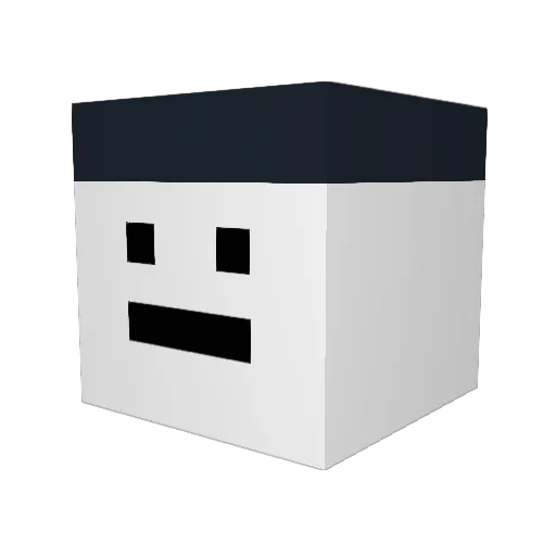 MED3mk Minecraft avatar head, 3D render