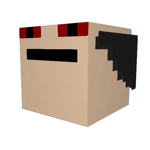 MEDIOCRES Minecraft avatar head, 3D render