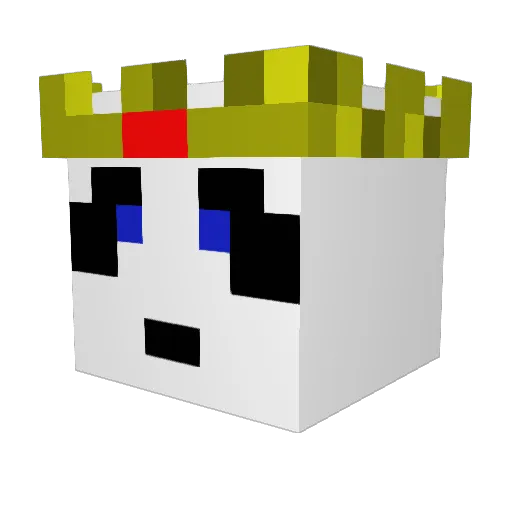 MEEGAA_PANDA Minecraft avatar head, 3D render
