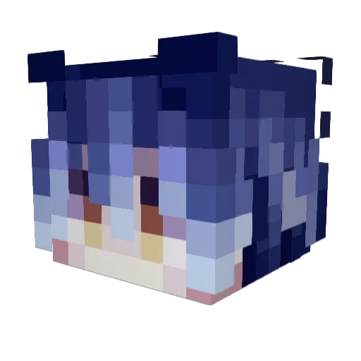 MEEK__02 Minecraft avatar head, 3D render