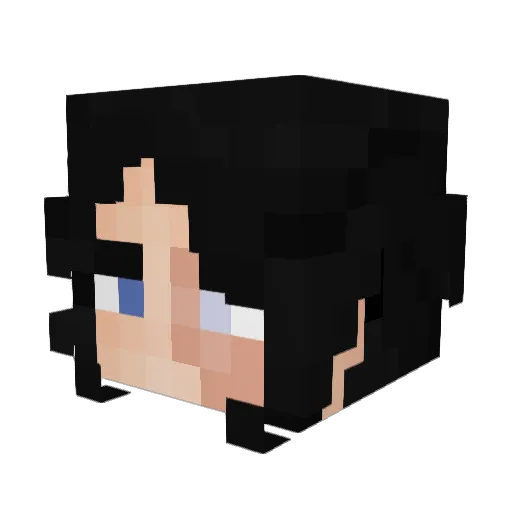 MEEN1E Minecraft avatar head, 3D render