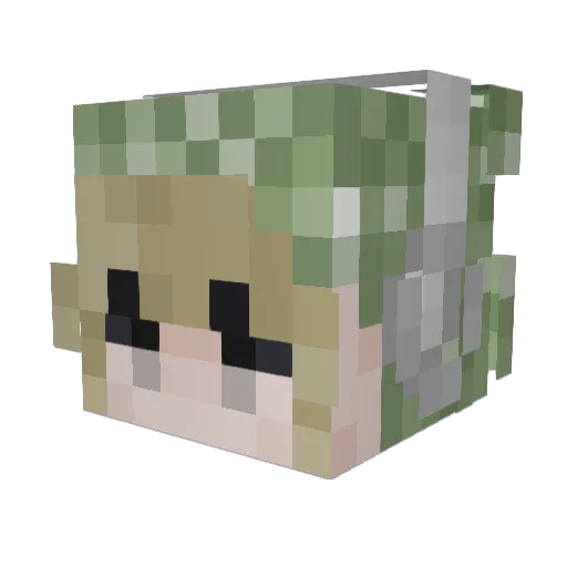MEESTY404 Minecraft avatar head, 3D render