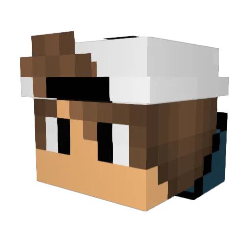 MEET30 Minecraft avatar head, 3D render