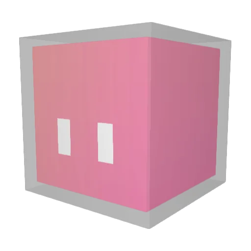 MEET3 Minecraft avatar head, 3D render