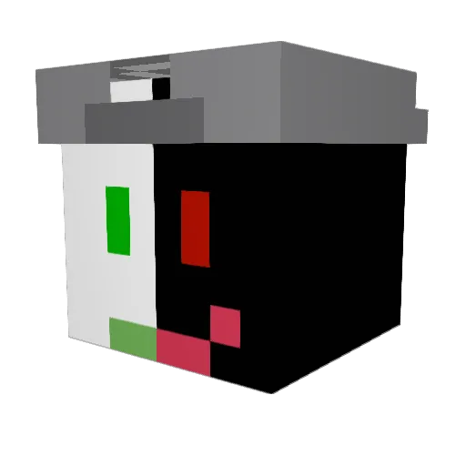 MEGABUFFY Minecraft avatar head, 3D render