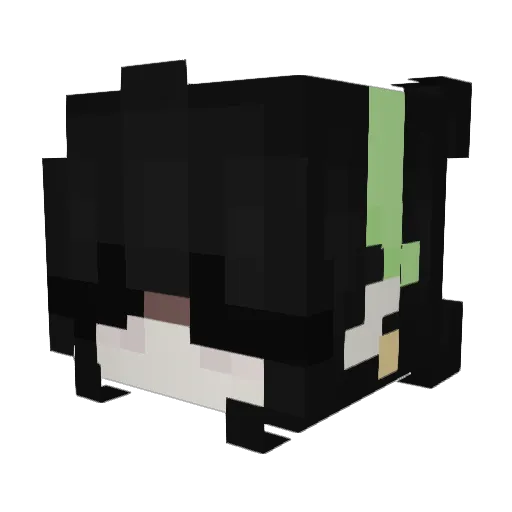 MEGAHUGE Minecraft avatar head, 3D render