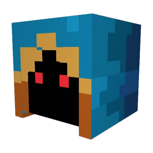 MEGAP Minecraft avatar head, 3D render