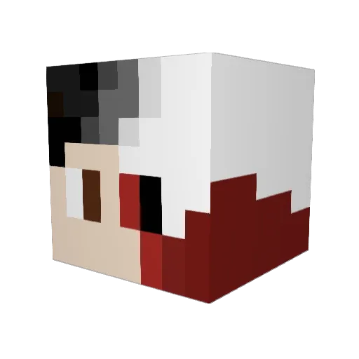 MEGASUPER11 Minecraft avatar head, 3D render