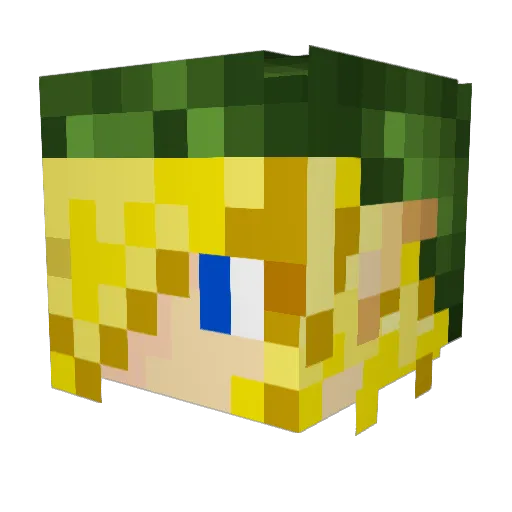 MEGA_theguy Minecraft avatar head, 3D render