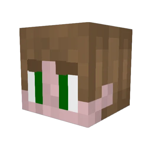 MEGEATH15 Minecraft avatar head, 3D render