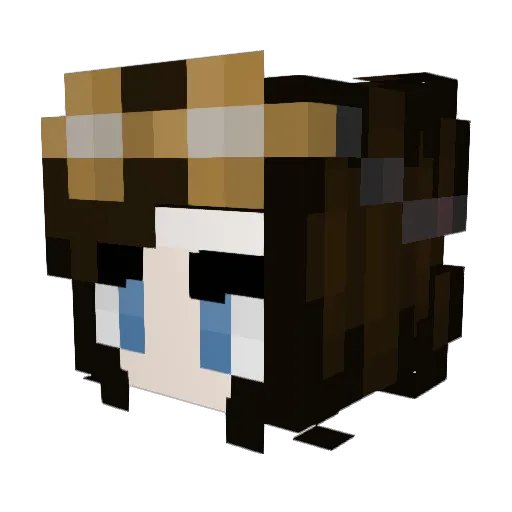 MEI_4DAY Minecraft avatar head, 3D render
