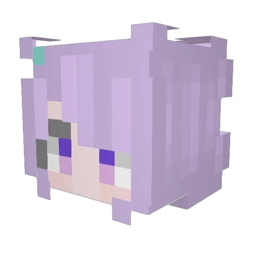 MEJIROMQEEN Minecraft avatar head, 3D render